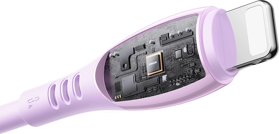 Kabllo Joyroom S-A59 Vibrant Series 3A USB-A në Lightning 1.2m USB 2.0 480Mbps, vjollcë