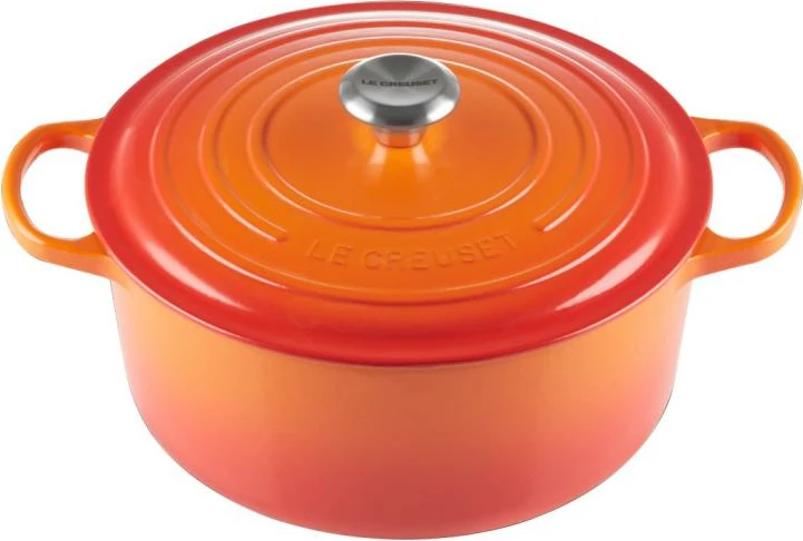 Kaserolë gize, Le Creuset, Signature Roaster Round 21177200902430, 20 cm, e kuqe
