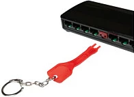 Bllokues porti RJ45 LogiLink, 1 çelës + 10 bllokues, i kuq