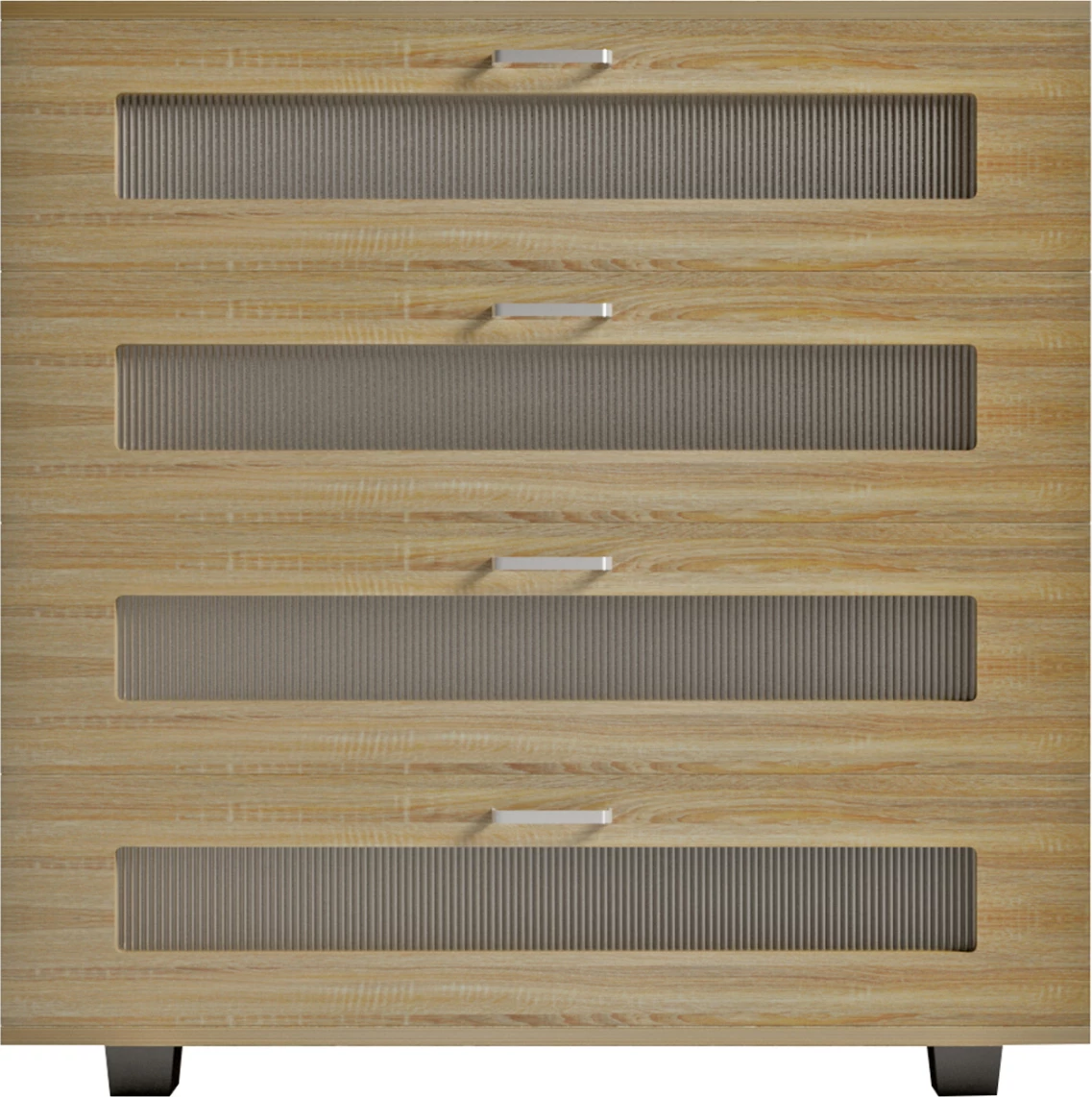 Komodinë THORGAN FH9880.01 melaminë në ngjyrë SONOMA-4 sirtarë 80Χ40Χ83Hcm