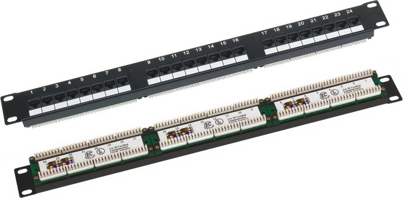 Patchpanel Q-LANTEC PK-U6-1, CAT 6, 24xRJ45, 1U, 19 inç, Zi