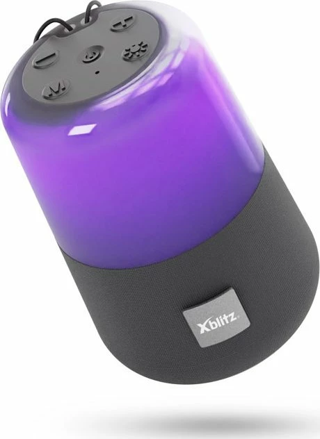 Altoparlant Bluetooth Xblitz Master Go 5W Bluetooth 5.0 me RGB dhe radio, i zi