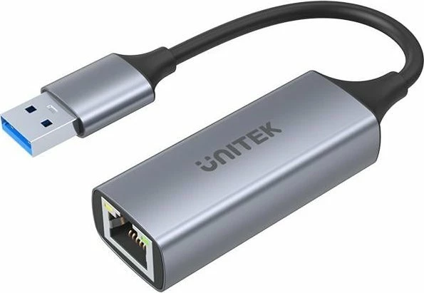 Adapter rrjeti Unitek U1309A USB 3.1 në Gigabit Ethernet 1xRJ-45 1000 Mb/s, argjendtë