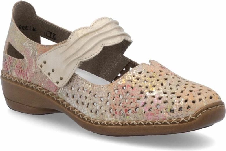 Këpucë lëkure për femra Rieker 41399-92, shumëngjyrëshe