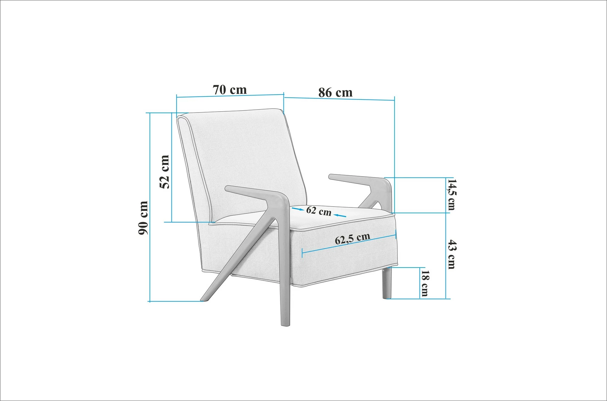 Set divan-krevat Atelier del Sofa, Larus Wood, ngjyrë lisi, gri - 17