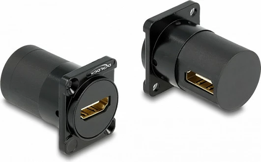 Modul HDMI DeLOCK D-Type, female në female, 90°, i zi