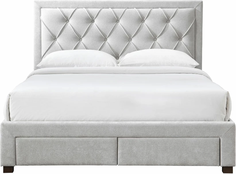 Krevat Noble për dyshek 160x200cm, gri e çelët, 216.5x165x122