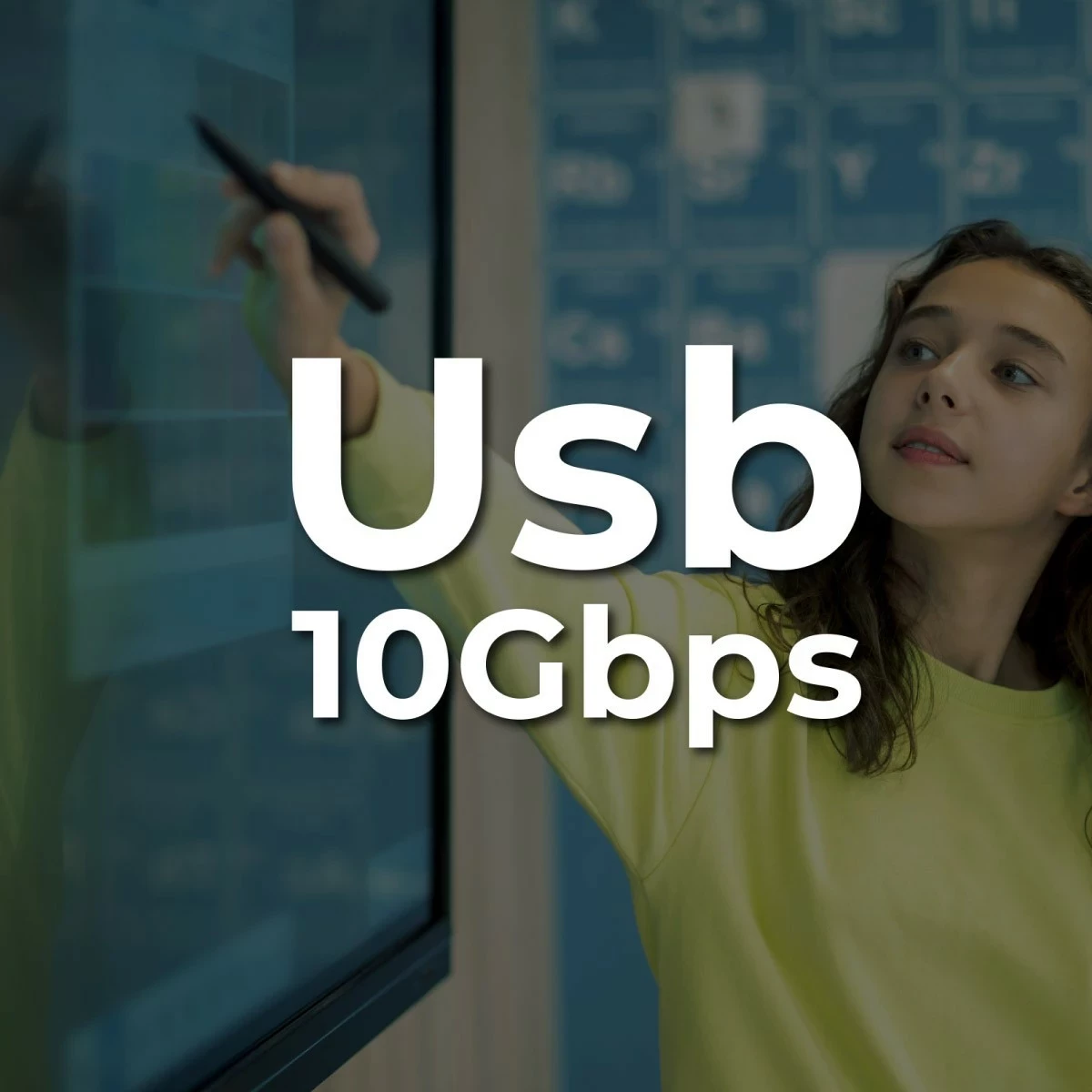 Kabëll USB-C Claroc aktiv, 12m, 4K@60Hz, 60W, zi