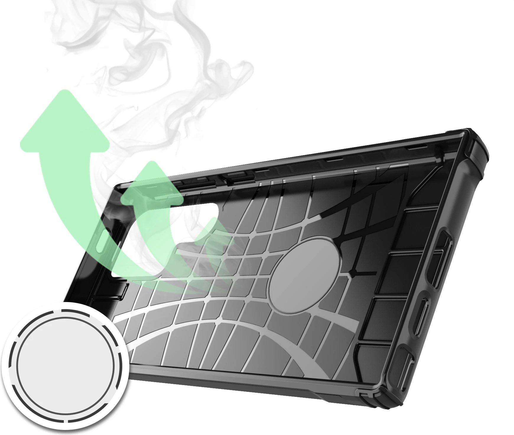 Mbështjellës Hurtel Hybrid Armor për Samsung Galaxy S24 Ultra, i zi