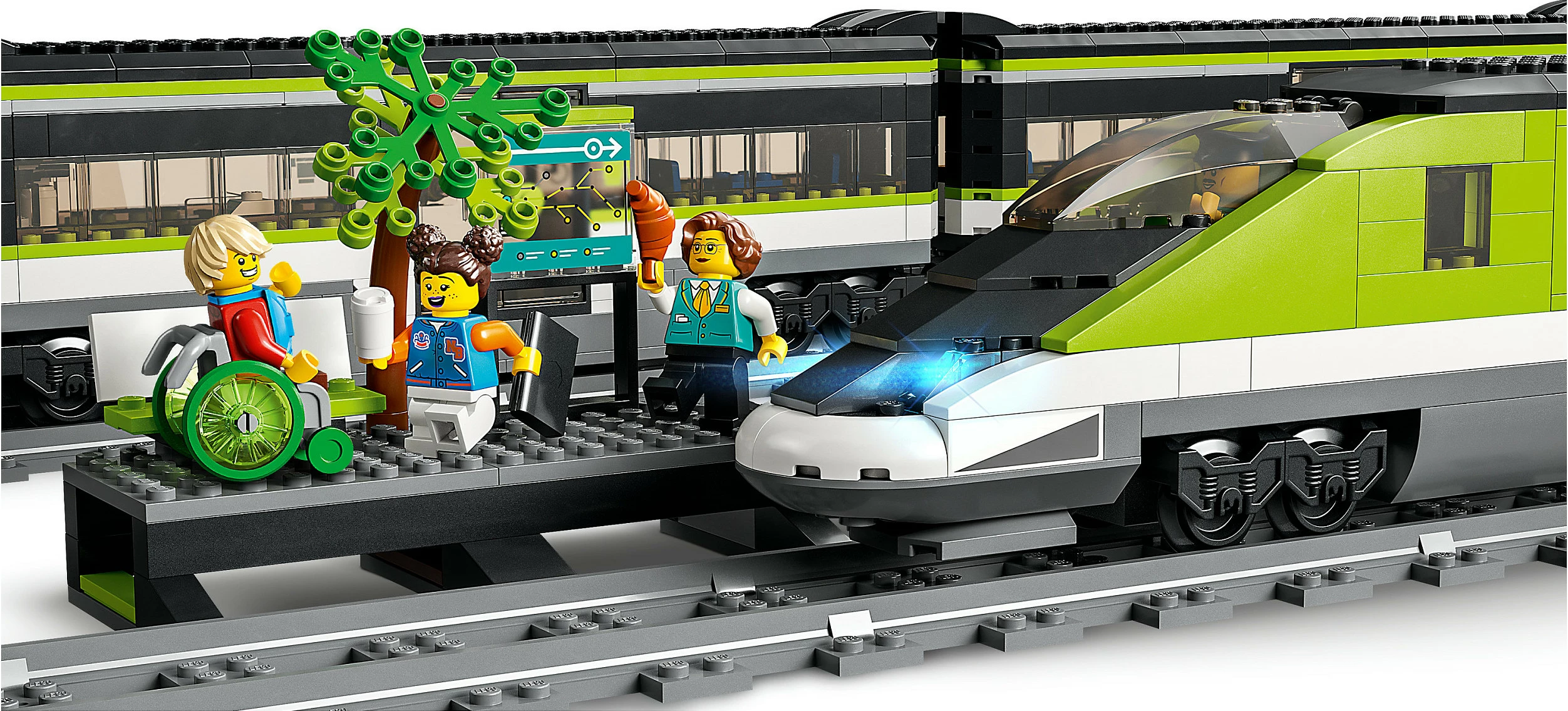 Set ndërtimi LEGO City Express Passenger Train, 7 vjeç e lart, plastik, 764 pjesë, shumëngjyrësh