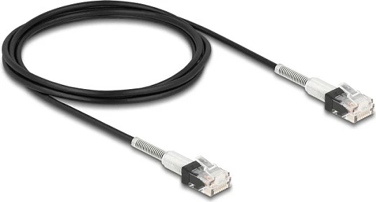 Kabllo rrjeti DeLOCK Cat6a RJ45, Slim UTP, 2 m, 10Gbps, e zezë