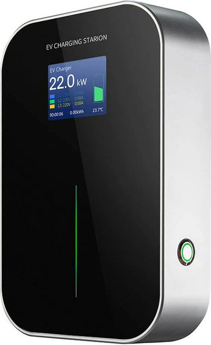 Karikues muri për vetura elektrike Besen BS20-BC-22KW 22kW, kabllo 5m, IP66, ekran LCD, i zi