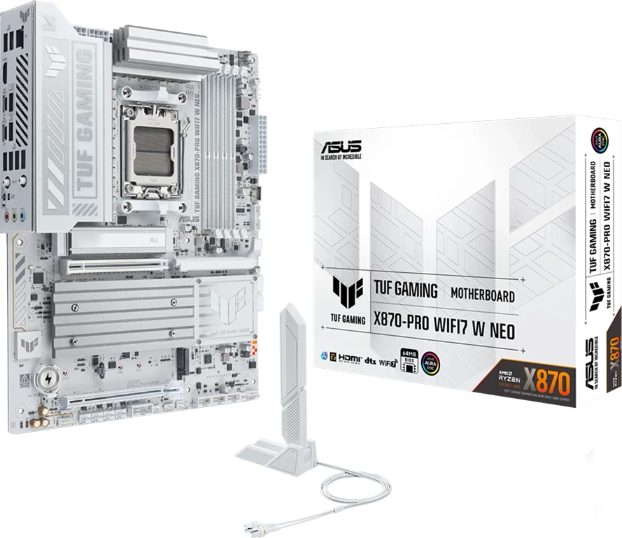Pllakë amë ASUS TUF Gaming X870-PRO WiFi 7 W NEO, ATX, AM5, DDR5, e bardhë