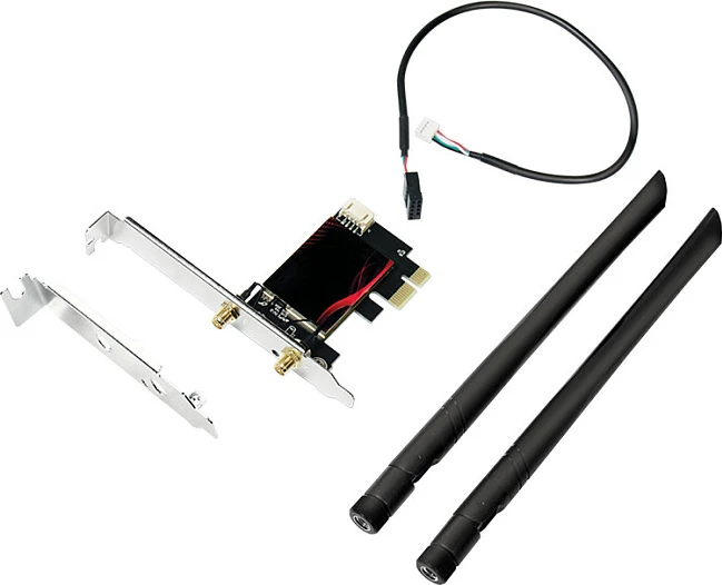 Kartë rrjeti PCI-Express LogiLink, Wi‑Fi 6E, 2.4/5/6GHz, Bluetooth 5.2, e zezë