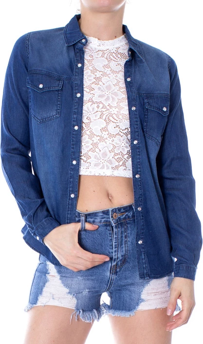 Këmishë për femra Vila Clothes, e kaltër 