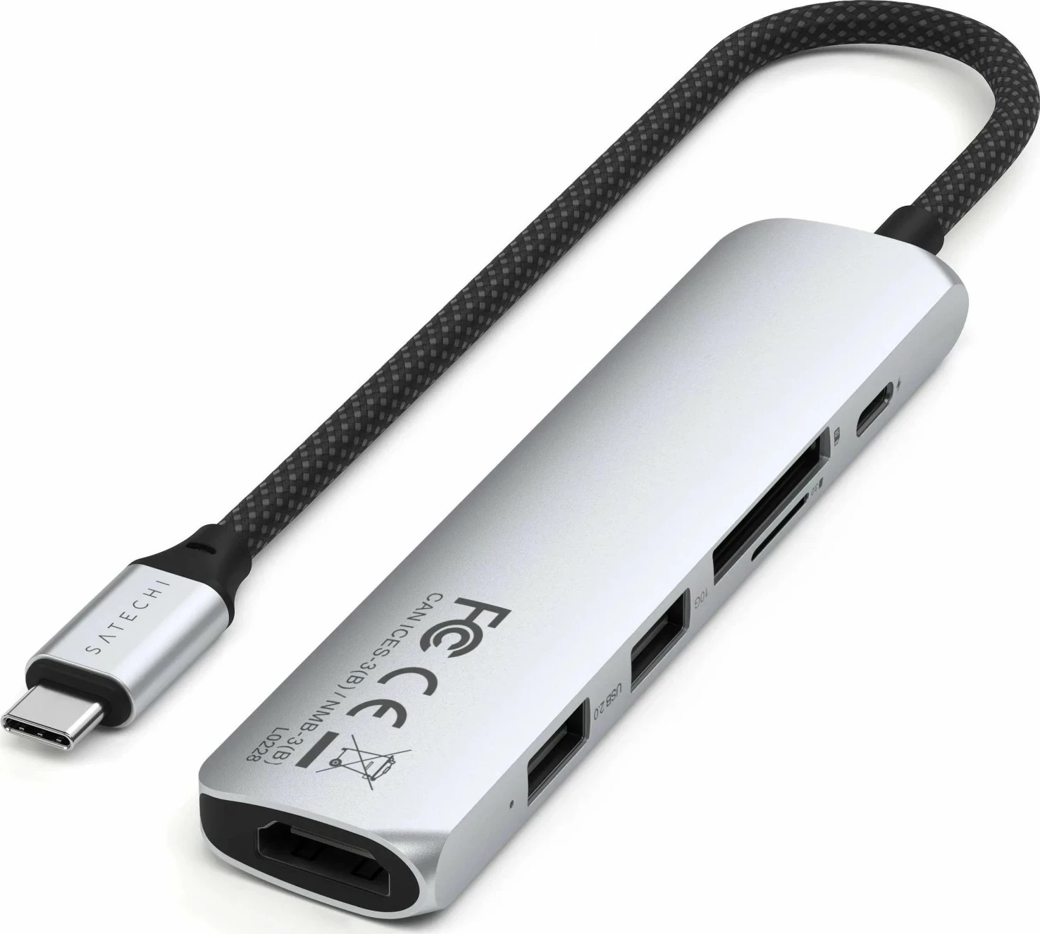 Hub USB-C Satechi 6w1 ST-P6S, 4K HDMI, i argjendtë