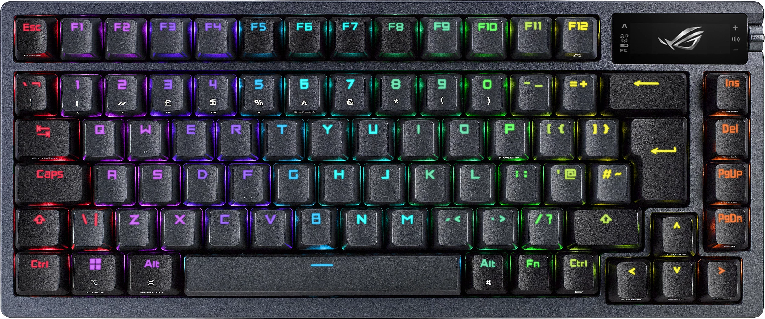 Tastierë gaming ASUS ROG Azoth, 75%, mekanike ROG NX Red, hotswap, USB/2.4GHz/Bluetooth, RGB, AZERTY FR, e zezë