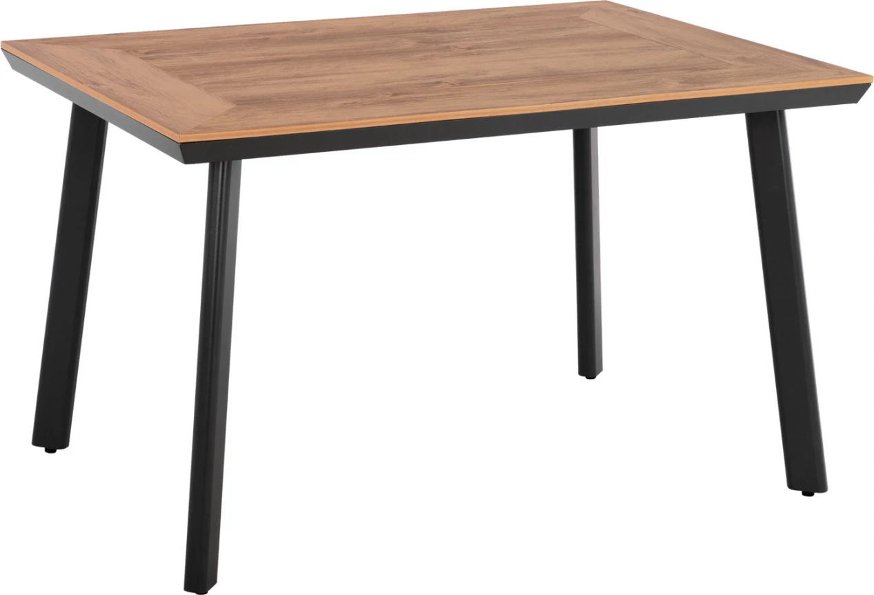 Tavolinë alumini me sipërfaqe tavoline polidru, FH5562.02, gri, 120x80x72 cm