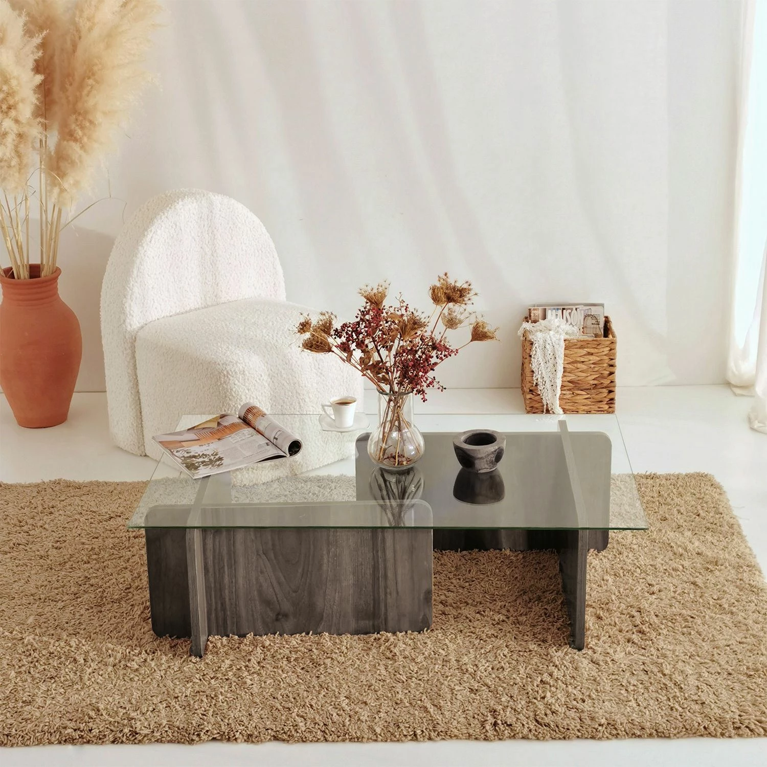 Tavolinë kafeje Hanah Home, Escape, ngjyrë arre