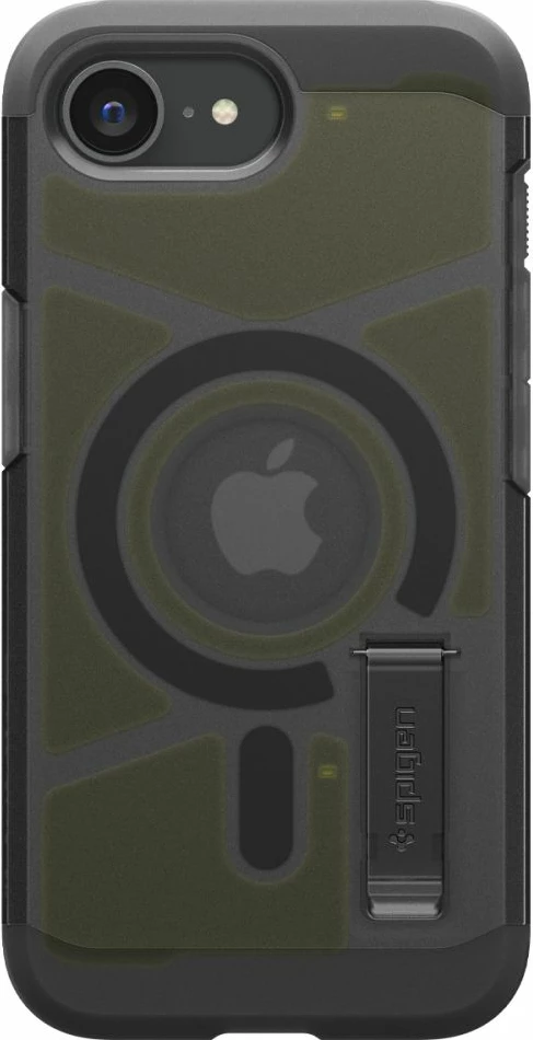 Mbështjellës Spigen Tough Armor MagSafe për iPhone 16e, Gri/Transparent