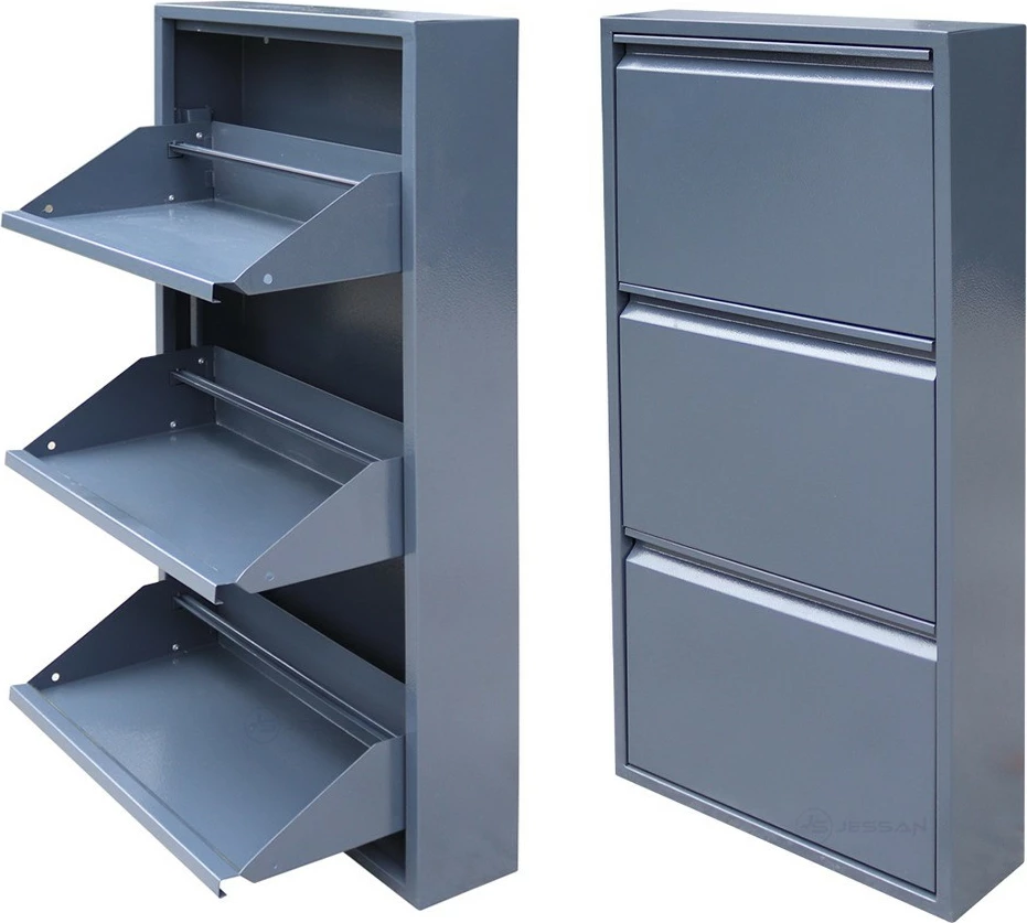 Dollap këpucësh Skye Decor, gri e çelët, Js1035