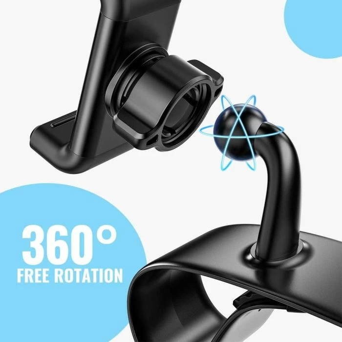 Mbajtëse telefoni për veturë UGREEN 60796, HUD me klip, 4-7 inç, rrotullim 360°, e zezë