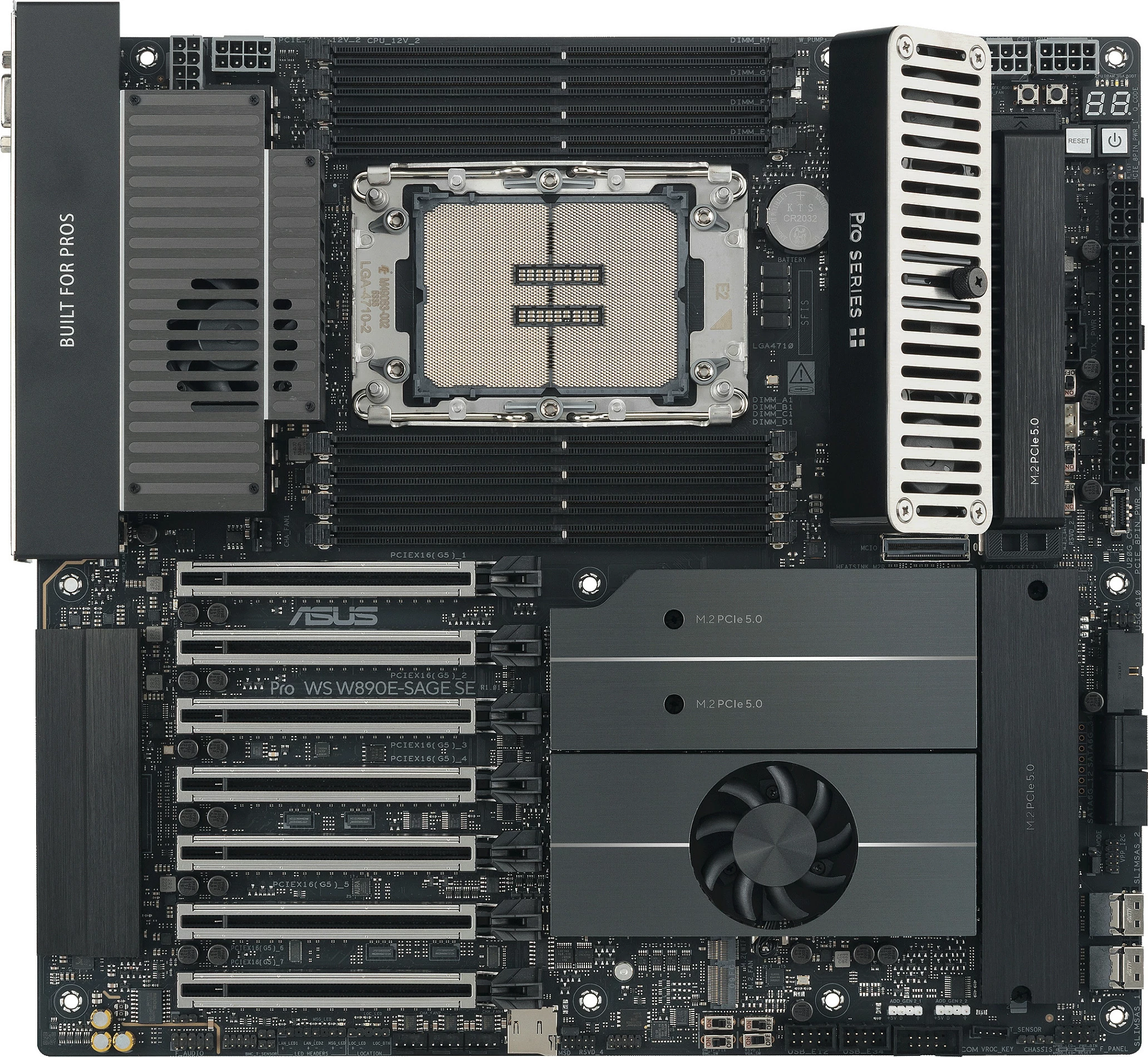 Pllakë amë ASUS Pro WS W890E-SAGE SE, Socket LGA 4710-2, DDR5 ECC, PCIe 5.0, 10GbE, e zezë