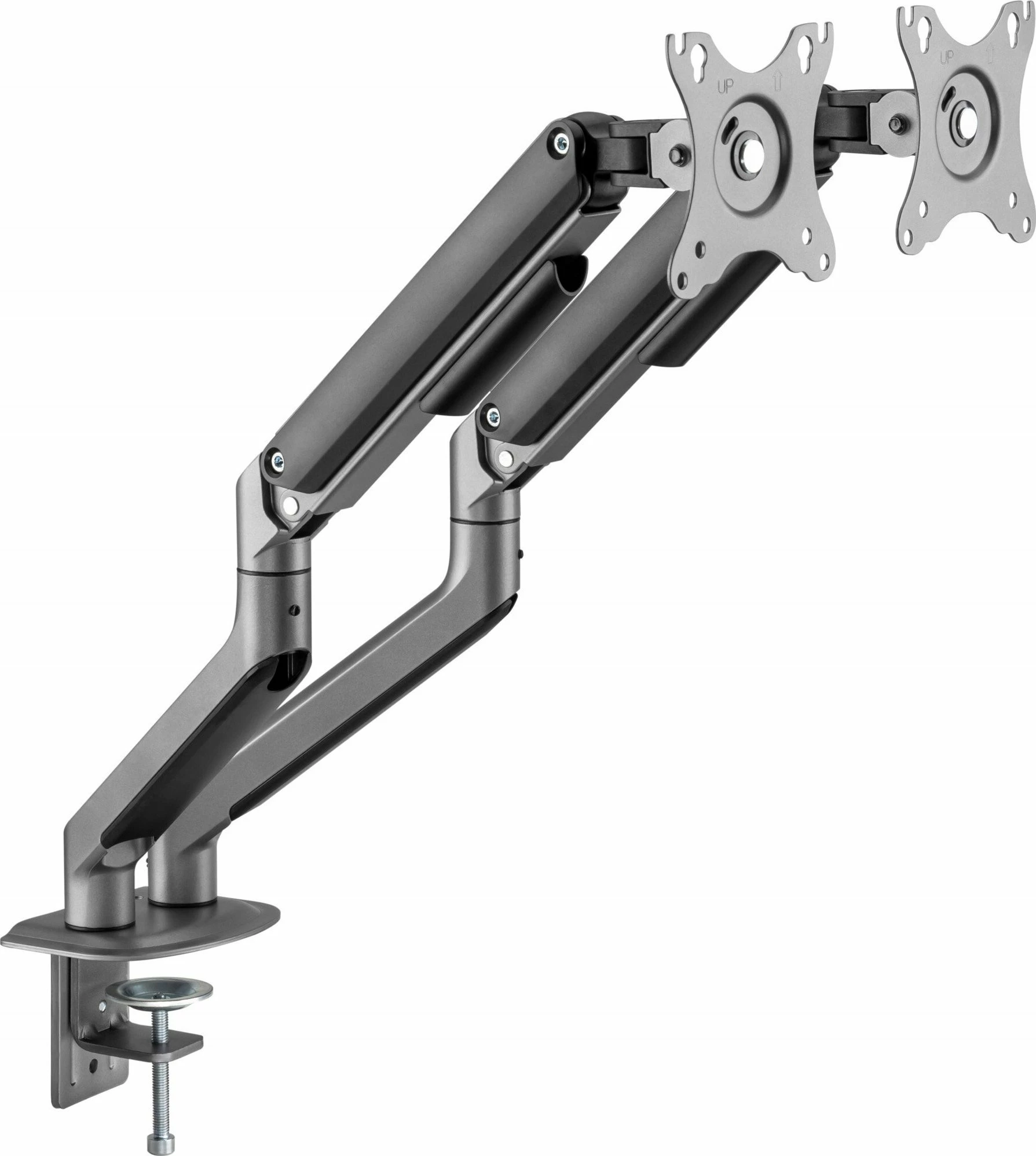 Mbajtëse tavoline për 2 monitorë Gembird MA-DA2-05 17"-32" VESA 75x75/100x100, gri