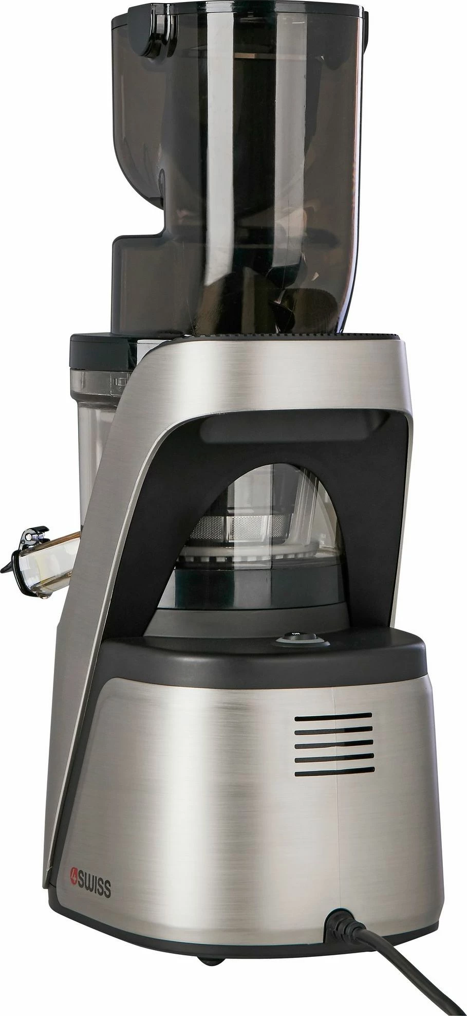 Shtrydhëse e ngadaltë 4Swiss Swan BM105 400W vertikale 0.5L Platinum Silver, set aksesorësh