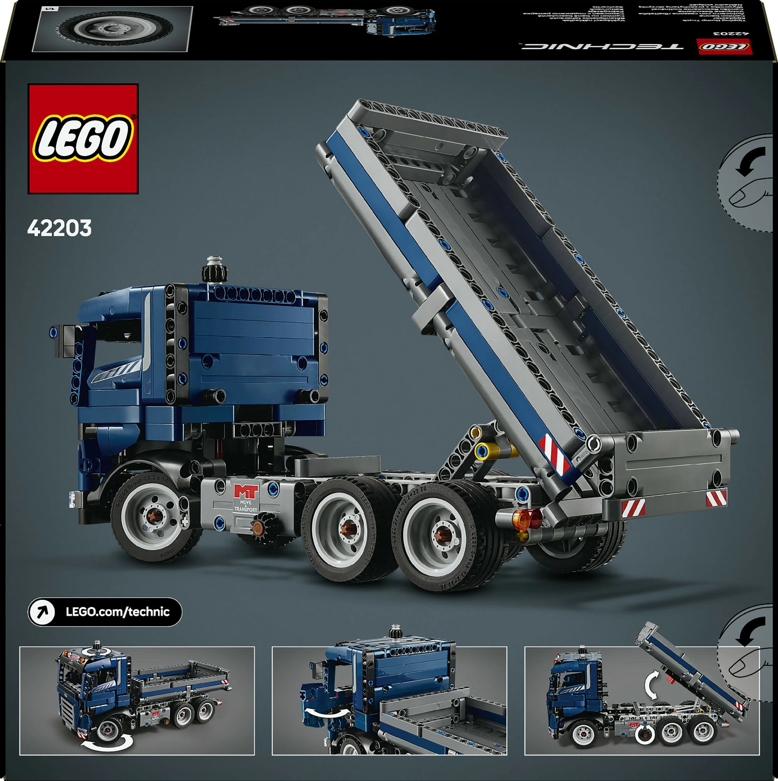Set ndërtimi LEGO Technic Tipping Dump Truck, 462 pjesë, shumëngjyrësh