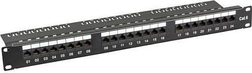 Patchpanel EFB Elektronik Cat.6 UTP 19" 1U, 24xRJ45, i zi