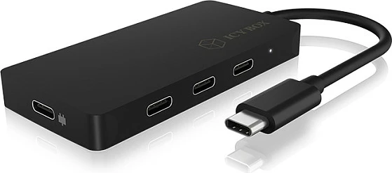 USB hub ICY BOX IB-HUB1429-CPD, 4 porta, USB 3.2 Gen 2 Type-C, 100 W, zi
