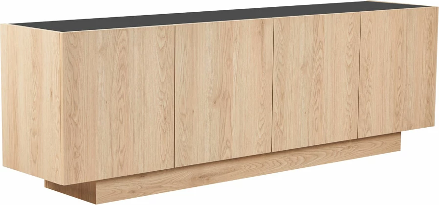 Komodë TV Cubius, 4 dyer, natyrale, 182x39x59cm