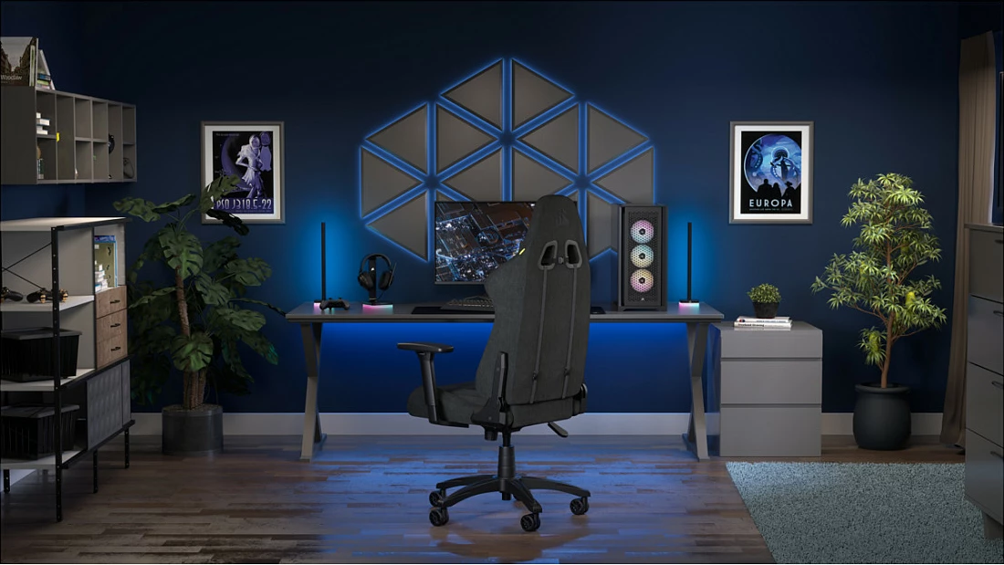 Karrige gaming Corsair TC100 RELAXED, stof (fabric), e zezë