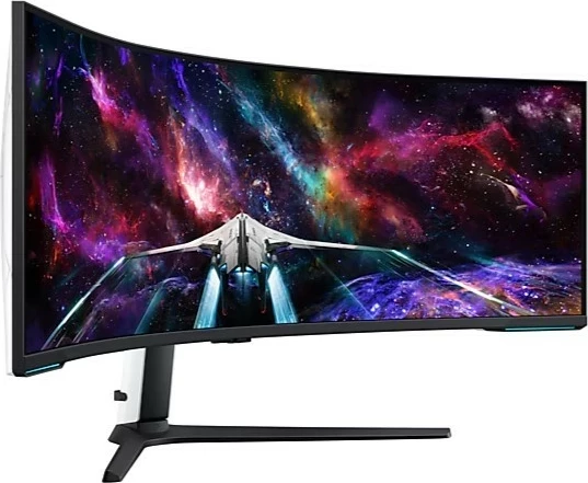 Monitor Samsung Odyssey Neo G9 G95NC, 57", VA i lakuar, Dual UHD, 1ms, 240Hz, HDR10+, bardhë-zi