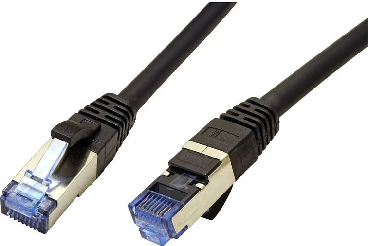 Kabllo rrjeti VALUE 21.99.1964, Cat6a, 0.3 m, S/FTP, RJ-45 në RJ-45, e zezë
