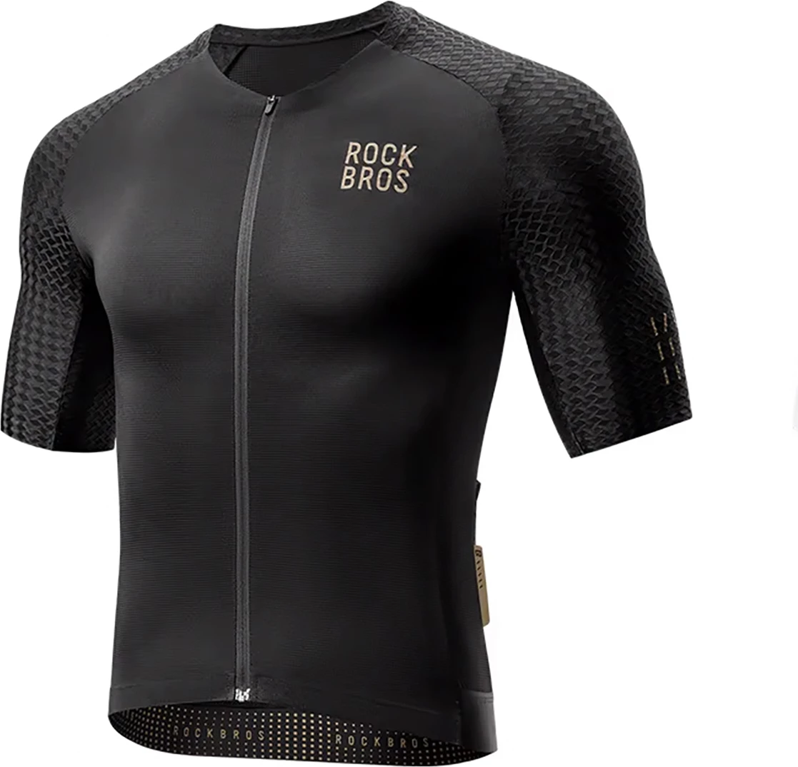 Jersej çiklizmi Rockbros YDDX011 Diamond, mëngë të shkurta, 3D mesh, slim-fit, me zinxhir, madhësi M, e zezë