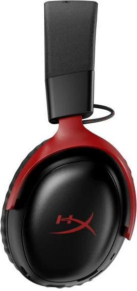 Kufje me mikrofon HyperX Cloud III S Wireless A59Z0AA, pa kabllo 2.4 GHz + Bluetooth, DTS Headphone:X, drejtues 53mm, bateri deri 200h, e zezë/e kuqe