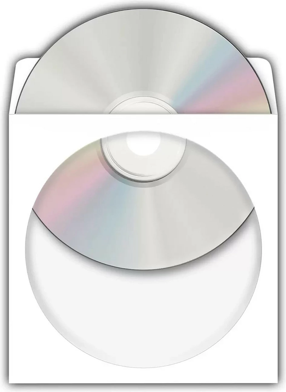 Xhepa CD/DVD HERMA 1140, 124x124 mm, vetëngjitës, 100 copë, të bardhë