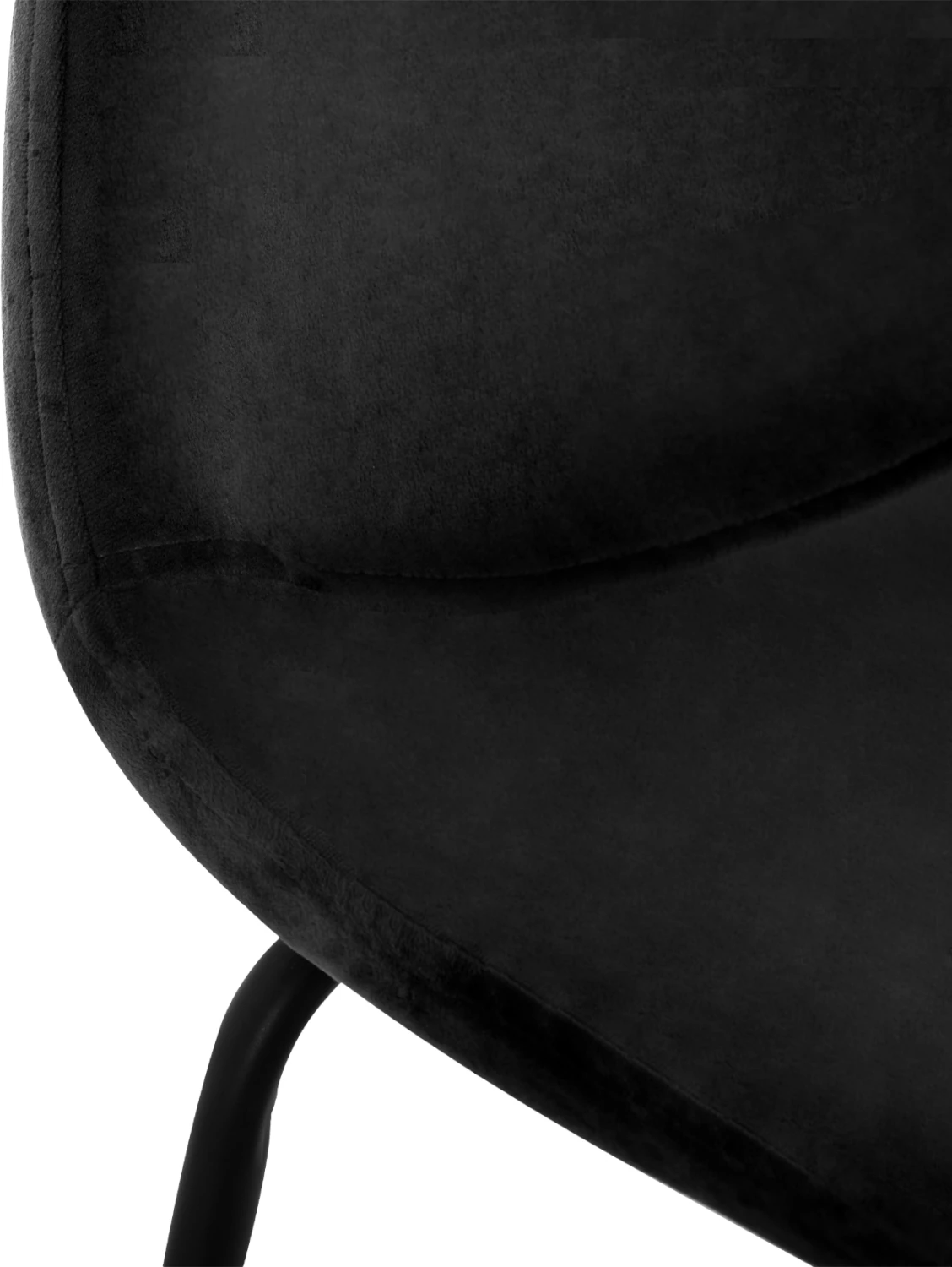 Karrige për bar VINCENT FH8579.14, kadife e zezë, kornizë metalike, 56.5x47x106 cm., set prej 4 copë