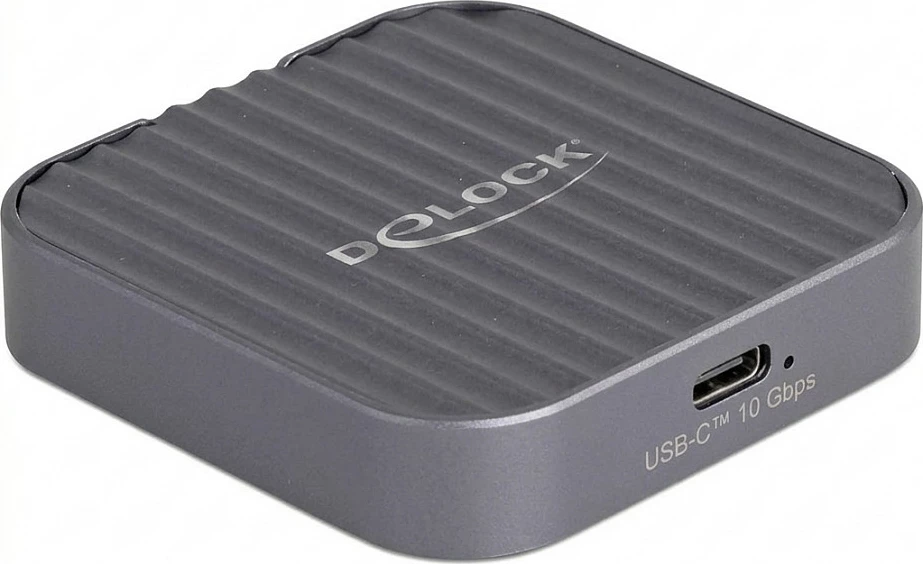 Kasë ekstern DeLOCK për SSD M.2 NVMe/SATA, USB-C 10Gbps, magnetike, gri