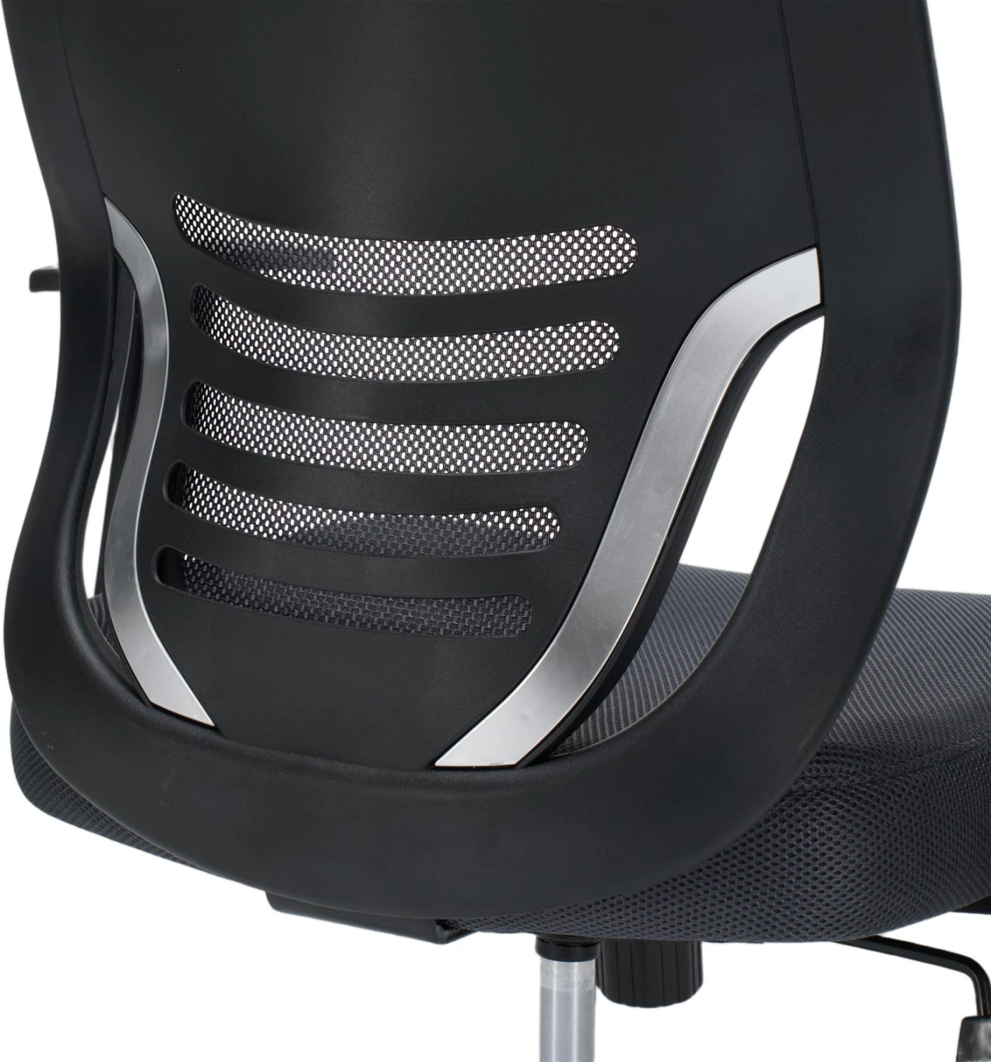 Karrige zyre BRIEF, material rrjete gri, bazë e kromuar, FH1206.02, 63x64x122cm