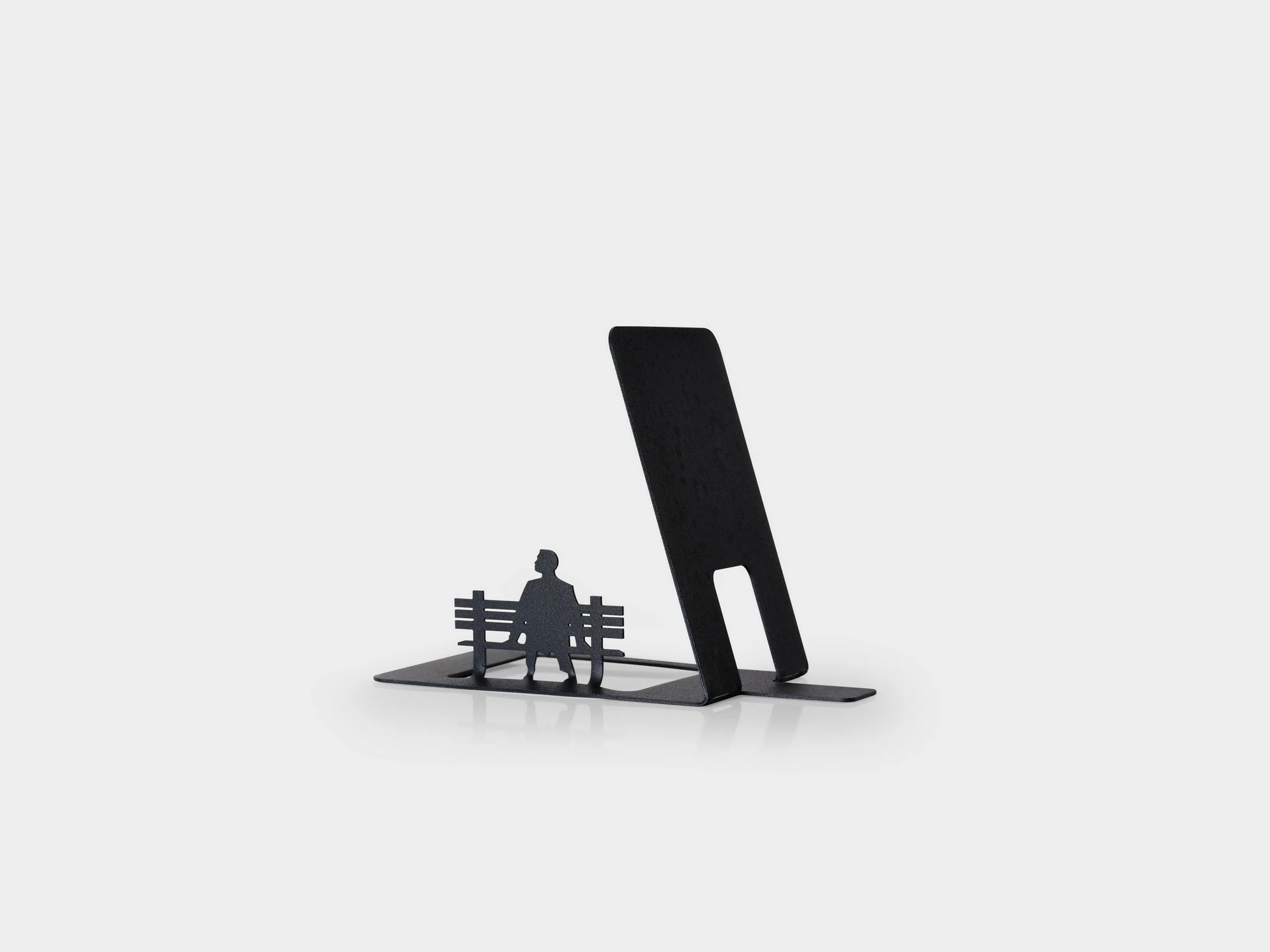 Mbajtëse librash metalike Wallity, ngjyrë e zezë, Bookend Bank