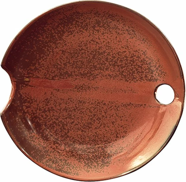 Pjatë dekorative rrethore, qeramikë, terrakotë, 30x30x5cm