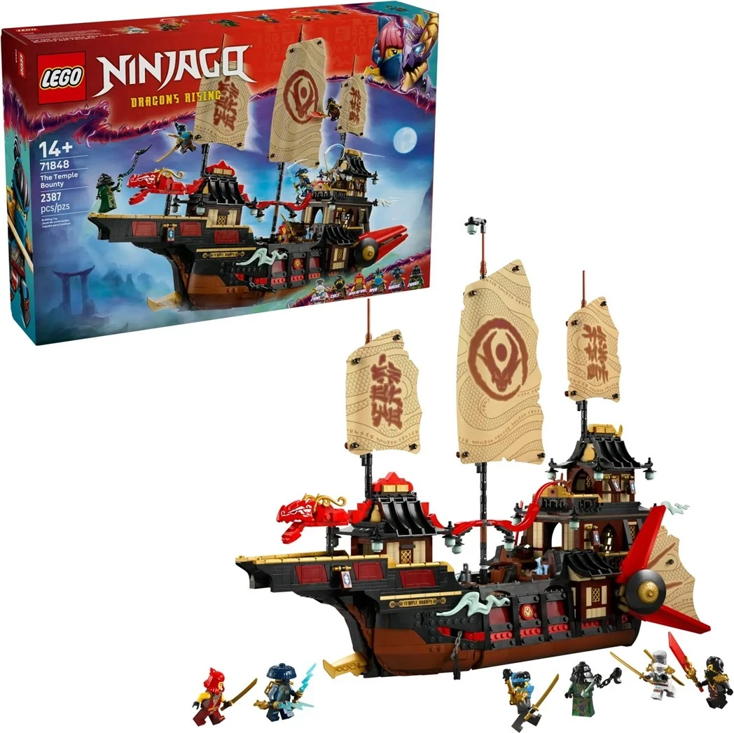 Set LEGO NINJAGO The Temple Bounty 71848 me 6 minifigura