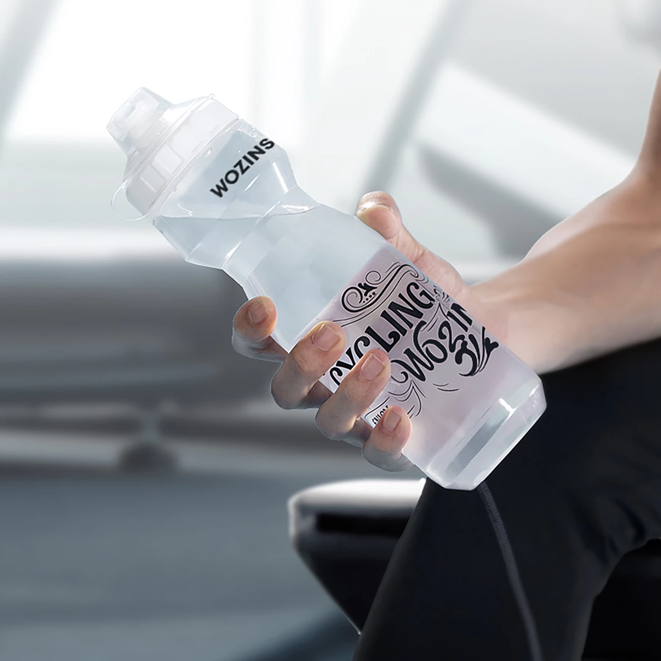 Shishe biçiklete, Wozinsky, WBR-01T, 750 ml, pa BPA, transparente