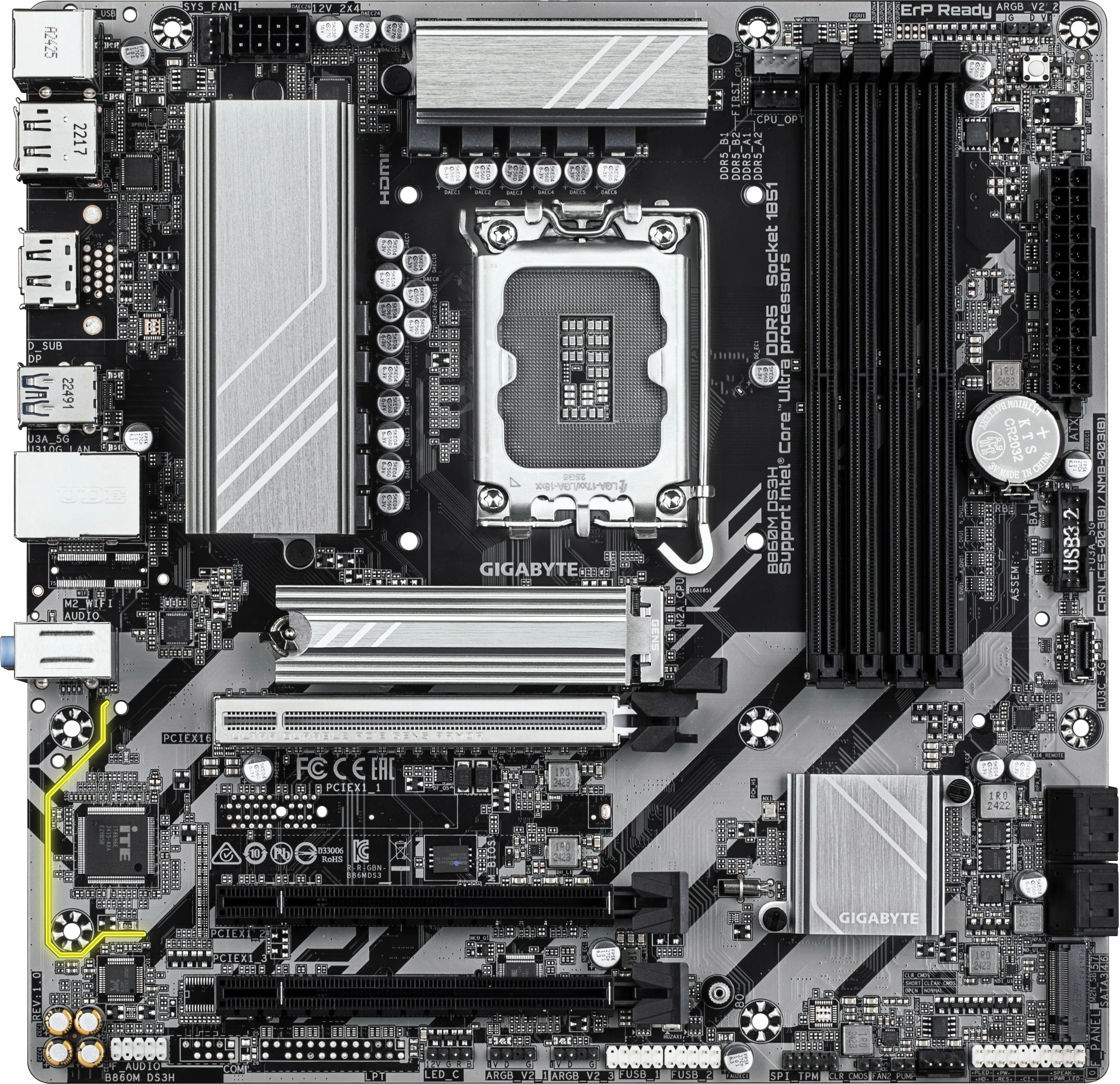 Pllakë amë Gigabyte B860M DS3H, LGA1851