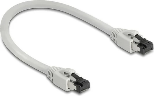 Kabllo rrjeti DeLOCK RJ45 Cat8.1 S/FTP, 0.25 m, 40 Gbps, gri