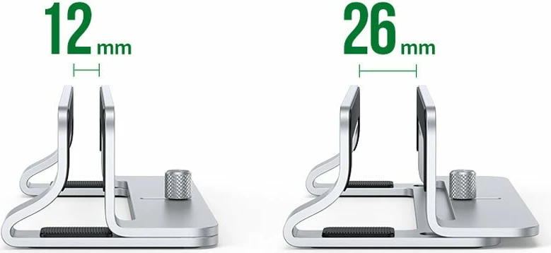 Mbajtëse vertikale për laptop Ugreen LP258, aliazh zinku, e argjendtë