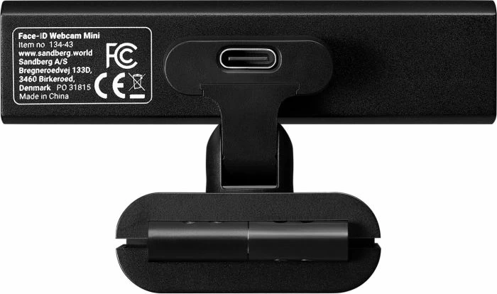 Webcam Sandberg Face-ID Webcam Mini 1080p USB-C, e zezë, set me kabllo 1.5 m